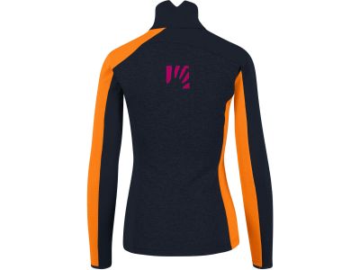 Karpos FEDERA HALF-ZIP women's sweatshirt, vulcan/vibrant orange