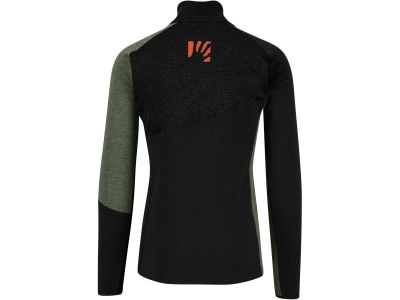 Karpos FEDERA HALF-ZIP Sweatshirt, schwarz/schwarzer Sand/Thymian