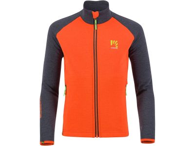 Karpos FEDERA KID Kinder-Sweatshirt, Spicy Orange/Schwarz