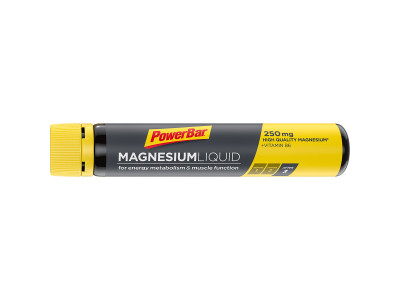 PowerBar Magnesium Liquid étrend-kiegészítő, ampulla, 25 ml, citrom