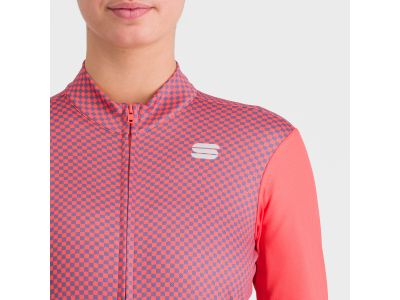 Sportful CHECKMATE THERMAL women&#39;s jersey, pompelmo mulled grape