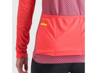 Sportful CHECKMATE THERMAL women&#39;s jersey, pompelmo mulled grape
