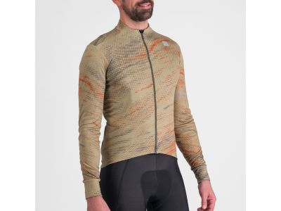 Sportful CLIFF SUPERGIARA THERMAL jersey, olive green mud cayenna red