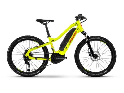 Elektryczny rower dziecięcy Haibike AllTrack Kids 24, lime żółty połysk/kryształowy czerwony