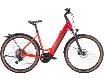 Bicicletă electrică BULLS Cross Rider EVO 2 28, portocaliu/roșu