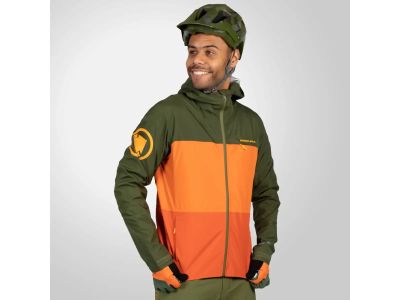 Endura SingleTrack II bunda, oranžová/zelená