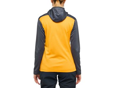 Haglöfs ROC Flash Mid Damen-Sweatshirt, dunkelgrau/gelb