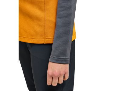 Haglöfs ROC Flash Mid women&#39;s sweatshirt, dark grey/yellow