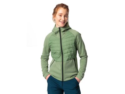 Jachetă de damă din lână VAUDE Comyou, verde salcie