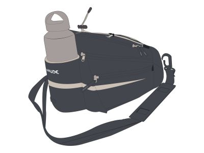 VAUDE Silkroad táska L (Snap-it 2.0), fekete