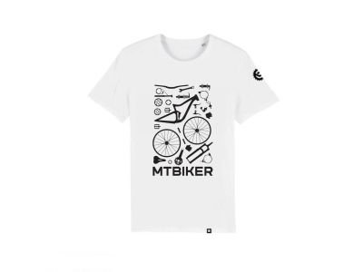 MTBIKER KOMPONENTY MTB-T-Shirt, weiß