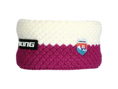 Viking Riddle headband, white/pink
