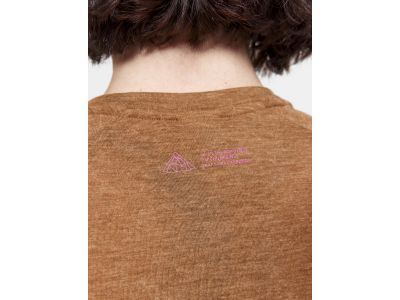 Damska koszulka T-shirt Craft ADV Trail Wool, brązowa