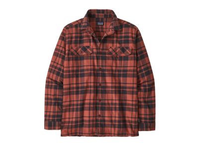 Patagonie Organic Cotton MW Fjord Flannel Shirt košile, ice caps: burl red