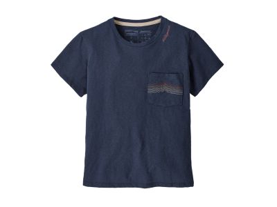Patagonia Ridge Rise Stripe Pocket Responsibili Damen T-Shirt, New Navy
