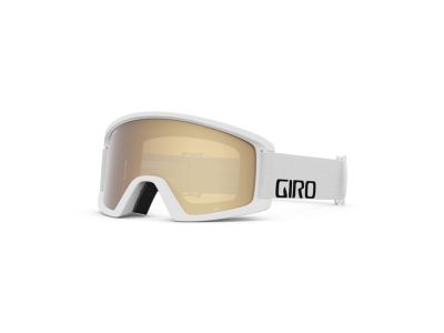 Giro Semi okuliare, white wordmark amber gold/yellow