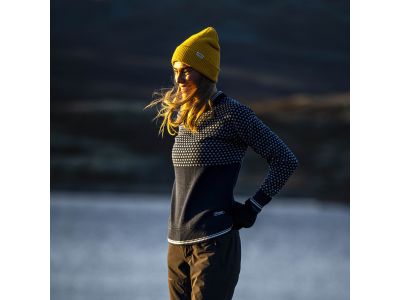 Bergans Alvdal Wool Damenpullover, Marineblau/Vanilleweiß