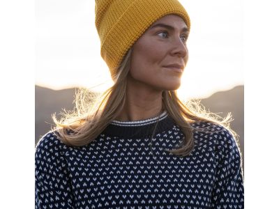 Bergans Alvdal Wool Damenpullover, Marineblau/Vanilleweiß