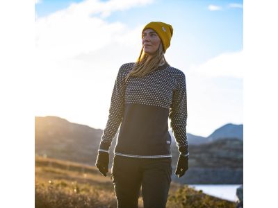 Bergans Alvdal Wool Damenpullover, Marineblau/Vanilleweiß