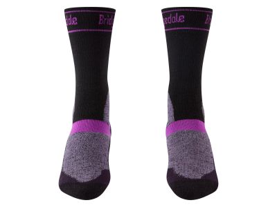 Bridgedale MTB Winter Weight T2 Merino Sport Boot dámské ponožky, černá/fialová