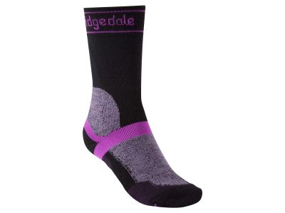 Bridgedale MTB Winter Weight T2 Merino Sport Boot dámské ponožky, černá/fialová