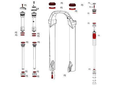 RockShox Service Kit Kit complet de service 30 GOLD