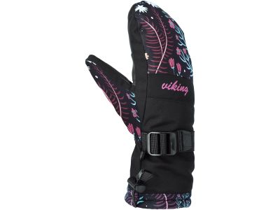 Viking Tanuka mitten dámske rukavice, black/purple