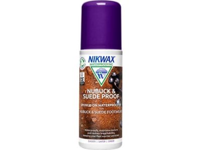 Nikwax Twin Nubuck &amp;amp; Suede Spray + Perie cu gel pentru curățarea încălțămintei, 2 x 125 ml