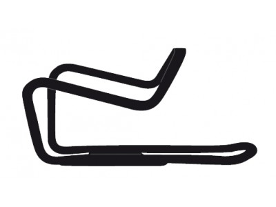 GHOST košík na fľašu oceľový čierny matný s bielym logom GHOST, model 2017