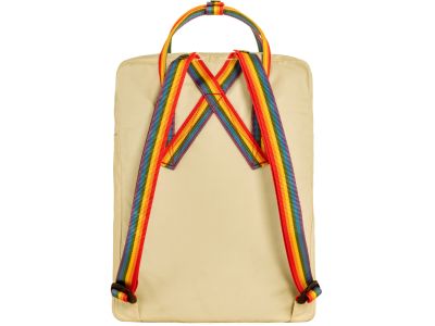 Fjällräven Kånken Rainbow backpack, 16 l, light oak/rainbow