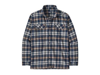 Patagonia Organic Cotton MW Fjord Flannel Shirt Hemd, Felder: New Navy