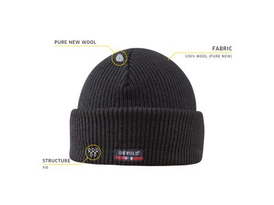 Devold DEVOLD WOOL sapka, fekete