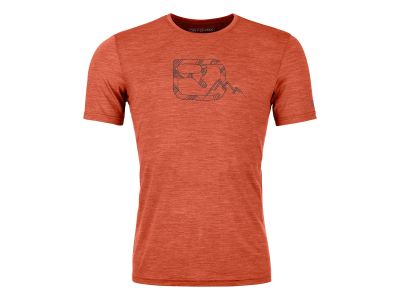 ORTOVOX 120 Cool Tec Mtn Logo T-Shirt, Ton-Orange-Mischung