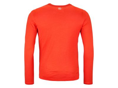 Koszula ORTOVOX 185 Merino Brand Outline, gorąca pomarańcza