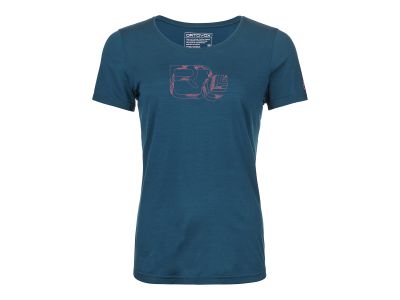 ORTOVOX 120 Cool Tec Leaf Logo women&#39;s T-shirt, petrol blue