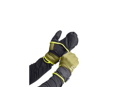 ORTOVOX Fleece Grid Cover gloves, black raven