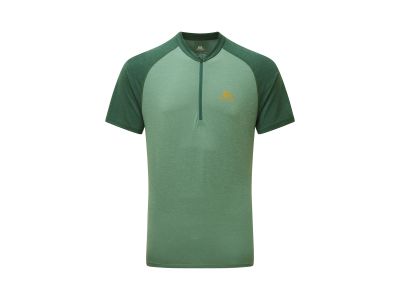 Mountain Equipment Nava Short Sleeve Zip T-shirt, sage/fern