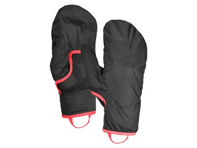 Mănuși de damă ORTOVOX Fleece Grid Cover, corb negru