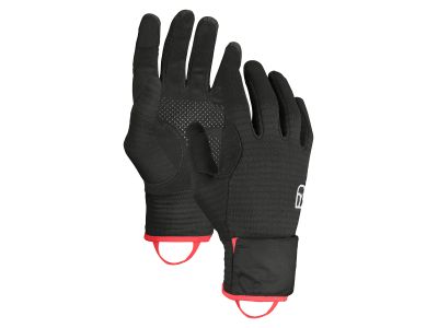 ORTOVOX Fleece Grid Cover Damenhandschuhe, schwarzer Rabe