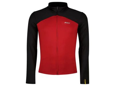 Tricou Mavic Cosmic Thermo, termo negru/roșu pentru ciclism