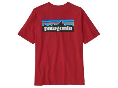 Koszulka Patagonia P-6 LOGO RESPONSIBILI, czerwona Touring