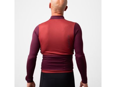 Isadore Patchwork Thermal jersey, Ruby Wine/Fig