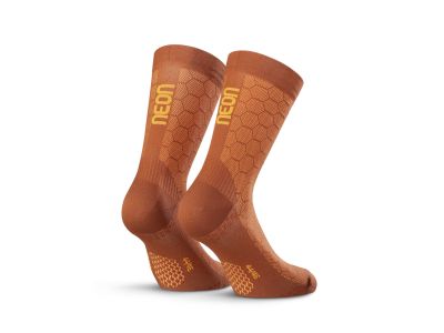 Neon 3D socks, brick orange