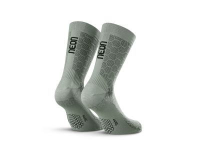 Neon-3D-Socken, Salbeischwarz
