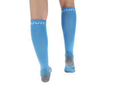 UYN SKI RACE SHAPE women&#39;s socks, Turquoise/White