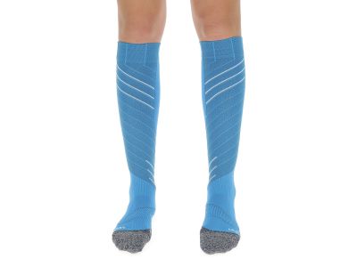 UYN SKI RACE SHAPE dámske ponožky, Turquoise/White