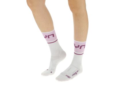 UYN CYCLING ONE LIGHT dámske ponožky, biela/fialová