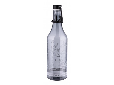 FORCE Flask Tourist bottle, 0.5 l, transparent/smoke