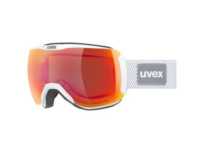 uvex Downhill 2100 cv planet okuliare, white shiny sl/scarlet/green s2