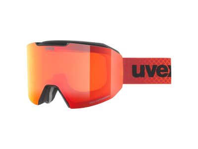 uvex Evidnt-Attract-Brille, schwarz dl/fm rot-orange